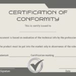 Certificate Of Conformance Template