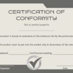 Certificate Of Conformance Template