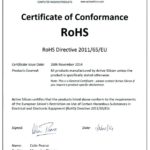 Certificate Of Conformance Template