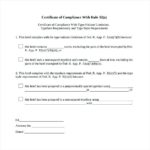 Certificate Of Conformity Template Free