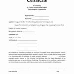 Certificate Of Conformity Template Free