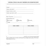 Certificate Of Destruction Template