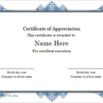 Certificate Of Participation Template Word