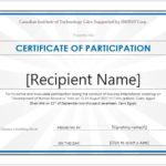 Certificate Of Participation Template Word