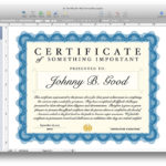 Certificate Template For Pages