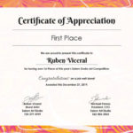 Certificates Of Appreciation Template