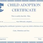 Child Adoption Certificate Template