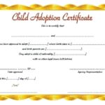 Child Adoption Certificate Template