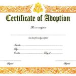 Child Adoption Certificate Template