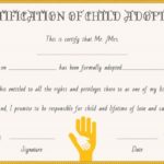 Child Adoption Certificate Template