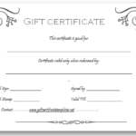 Company Gift Certificate Template