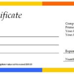 Company Gift Certificate Template