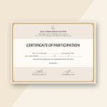 Conference Participation Certificate Template