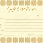 Elegant Gift Certificate Template