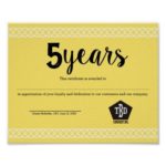 Employee Anniversary Certificate Template