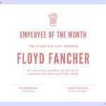 Employee Of The Month Certificate Template