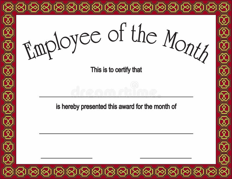 Employee Of The Month Certificate Templates