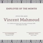 Employee Of The Month Certificate Templates