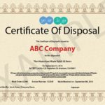 Free Certificate Of Destruction Template