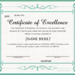 Free Certificate Of Excellence Template