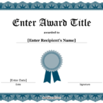 Free Printable Certificate Of Achievement Template