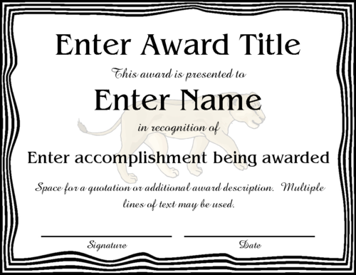 Generic Certificate Template