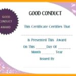 Good Conduct Certificate Template