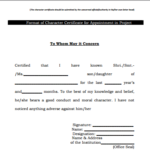 Good Conduct Certificate Template