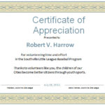 In Appreciation Certificate Templates