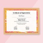 In Appreciation Certificate Templates