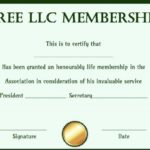 Llc Membership Certificate Template