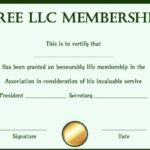 Llc Membership Certificate Template