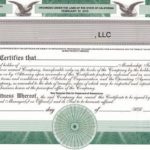 Llc Membership Certificate Template