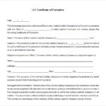 Llc Membership Certificate Template