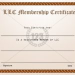 Llc Membership Certificate Template