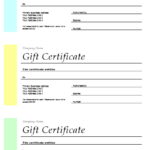 Microsoft Gift Certificate Template Free Word