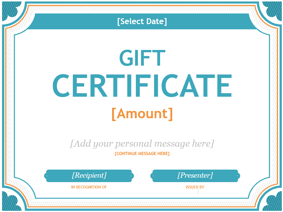 Microsoft Gift Certificate Template Free Word