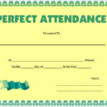 Perfect Attendance Certificate Template