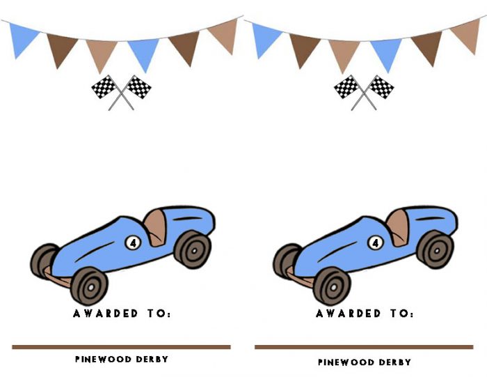 Pinewood Derby Certificate Template