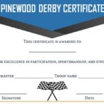 Pinewood Derby Certificate Template