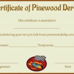 Pinewood Derby Certificate Template