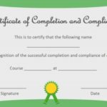 Premarital Counseling Certificate Of Completion Template