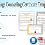 Premarital Counseling Certificate Of Completion Template