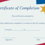 Premarital Counseling Certificate Of Completion Template