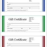 Printable Gift Certificates Templates Free