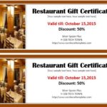 Restaurant Gift Certificate Template