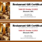 Restaurant Gift Certificate Template