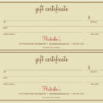 Restaurant Gift Certificate Template