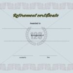 Retirement Certificate Template