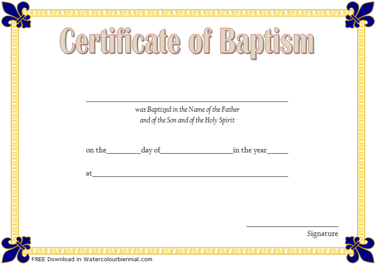 Image 5 for Roman Catholic Baptism Certificate Template